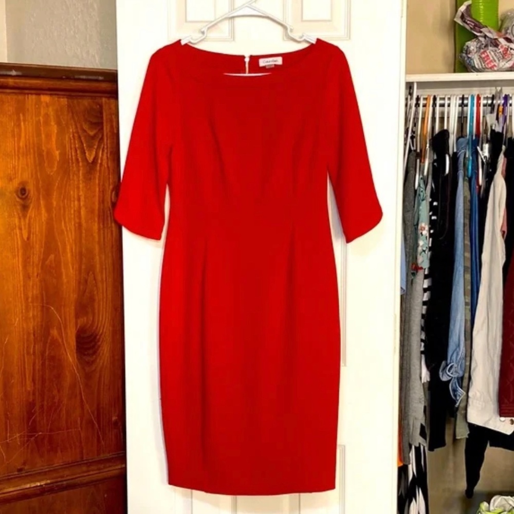 Calvin Klein dress 3/4 tulip sleeves
